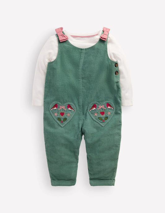Woven Overalls Set