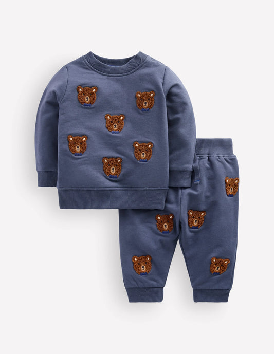 Appliqué Sweatshirt Set