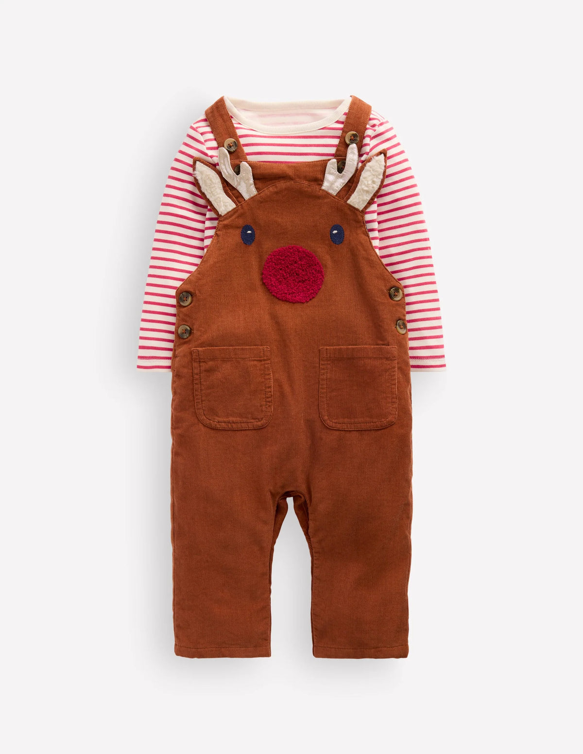 Novelty Cord Dungaree Set