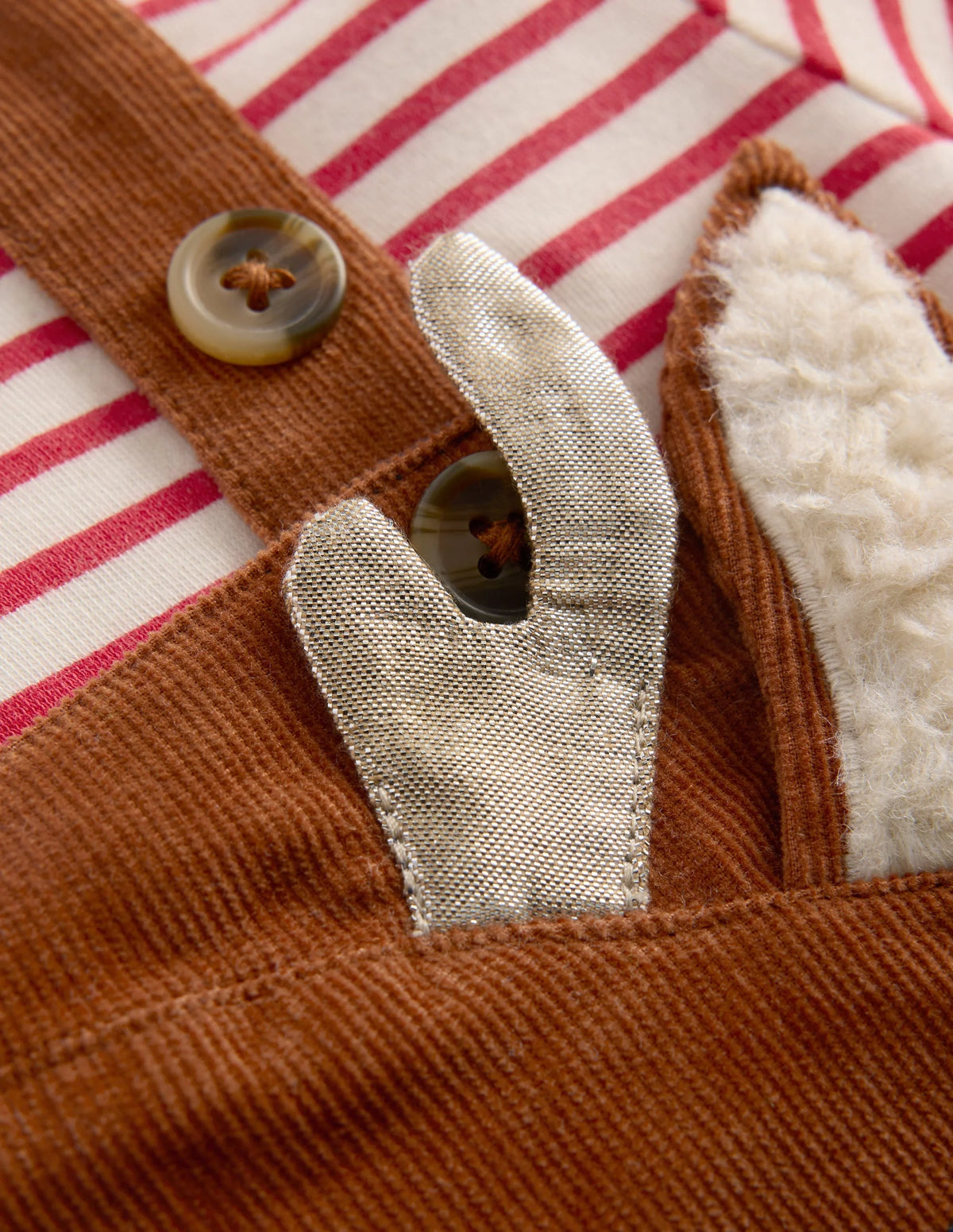 Novelty Cord Dungaree Set