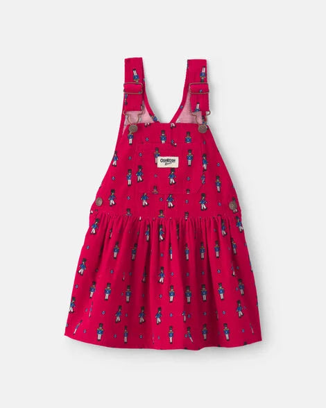 Toddler Girl Nutcracker Corduroy Skirtall - Red