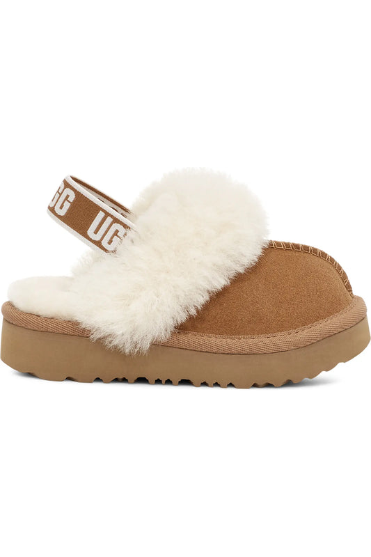 Funkette Water Resistant Genuine Shearling Trim Clog