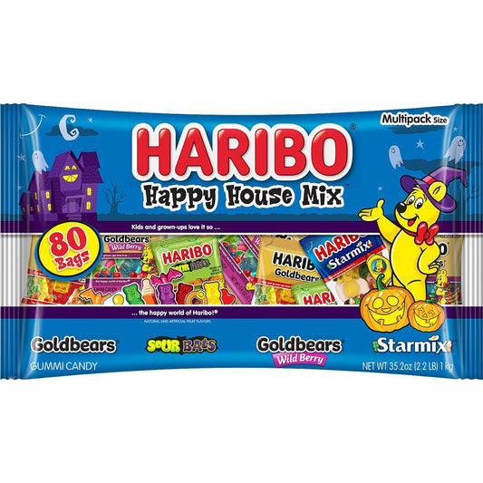 HARIBO Halloween Happy House Chewy Gummy Candy Mix - 35.2oz/80ct