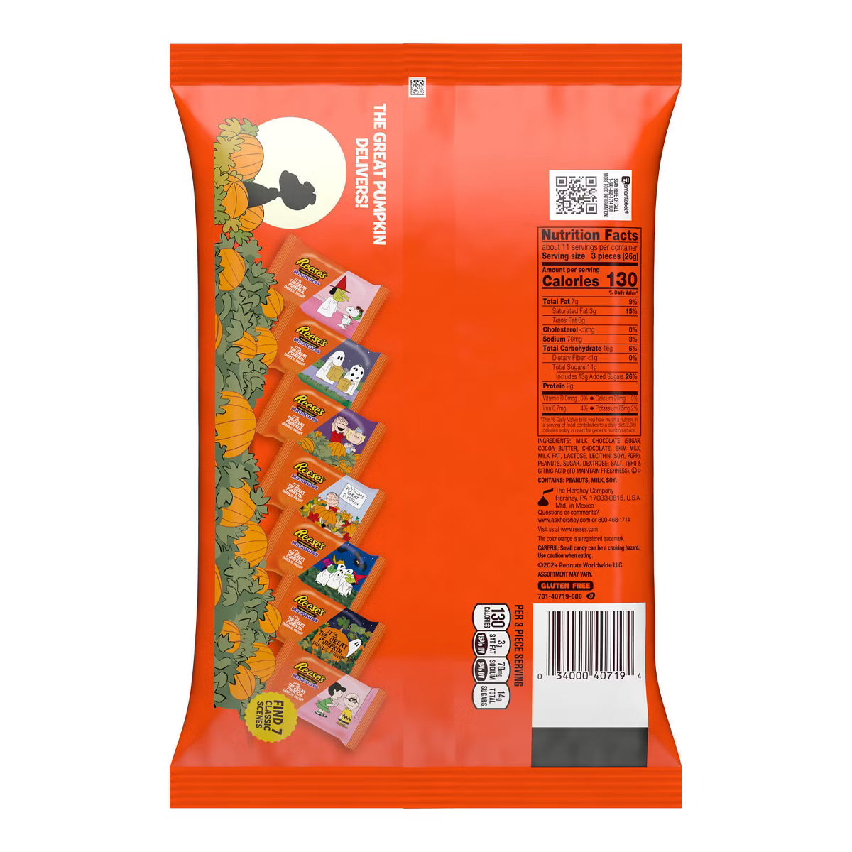 Reese's Peanut Butter Milk Chocolate Snoopy and Friends Halloween Candy Miniatures - 9.92oz