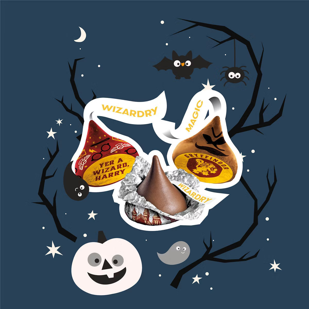 HERSHEY'S Kisses Milk Chocolate Harry Potter Halloween Candy - 9.5oz