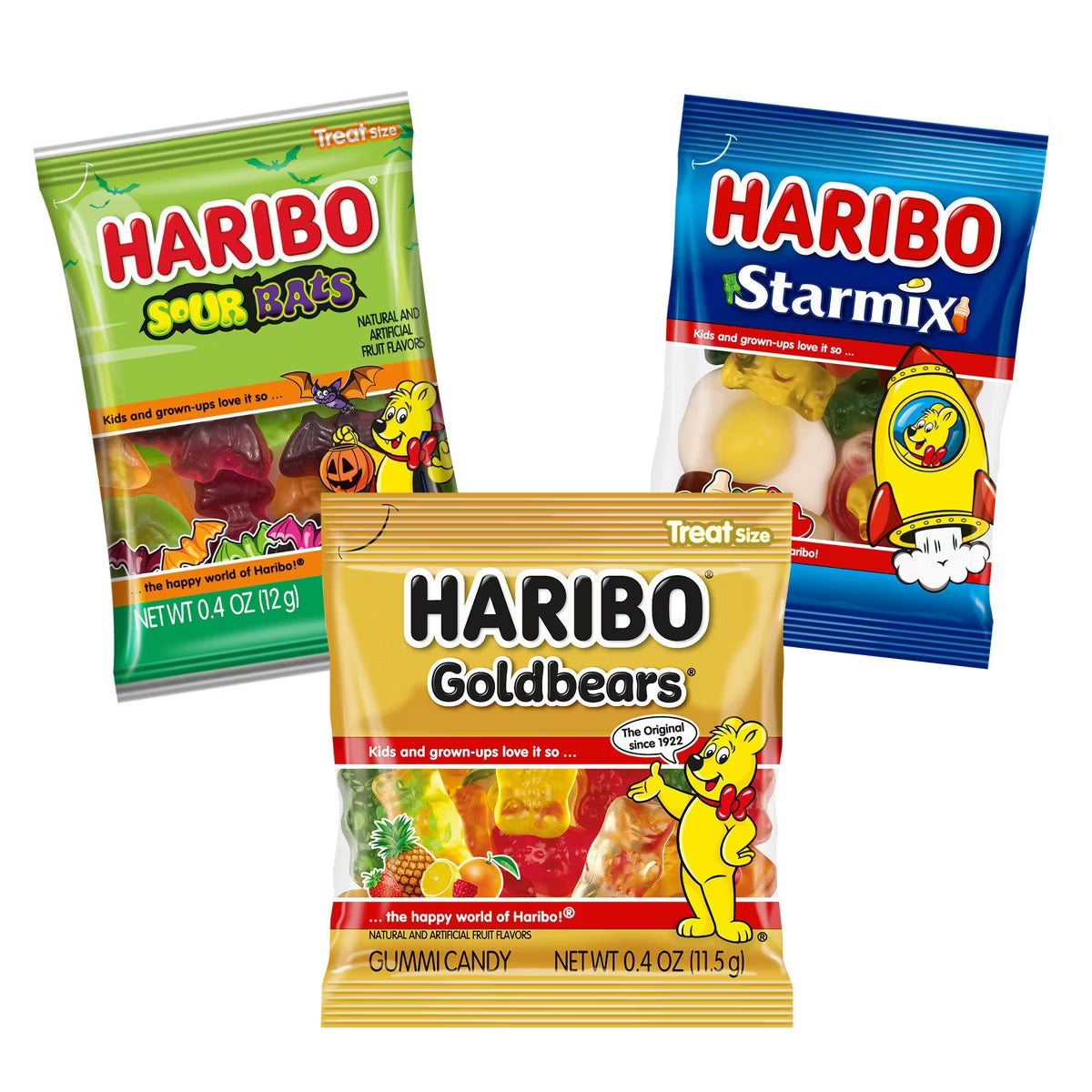 HARIBO Halloween Trick Or Treat Trio Chewy Gummy Candy - 18oz/45ct