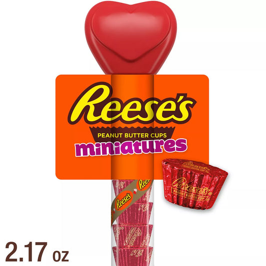 Reese's Valentine's Day Peanut Butter Candy Cane Miniatures - 2.17oz