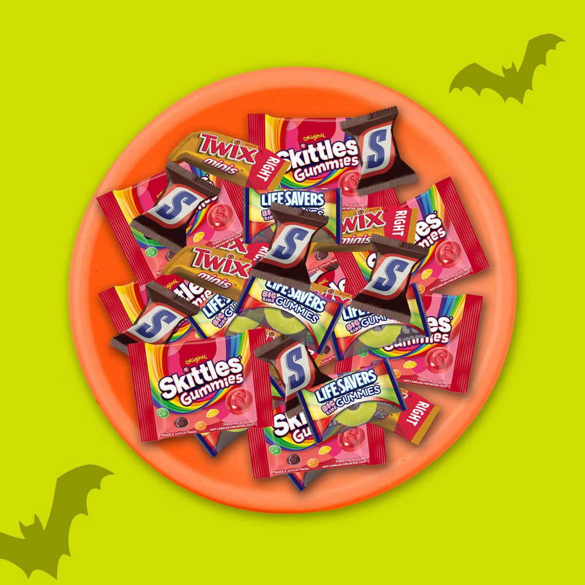 Mars - Snickers, Skittles, Twix & Life Savers Gummies Halloween Candy - 15.47oz/40ct