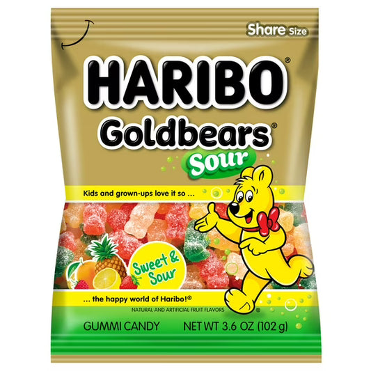 HARIBO Sour Goldbears Gummies - 3.6oz