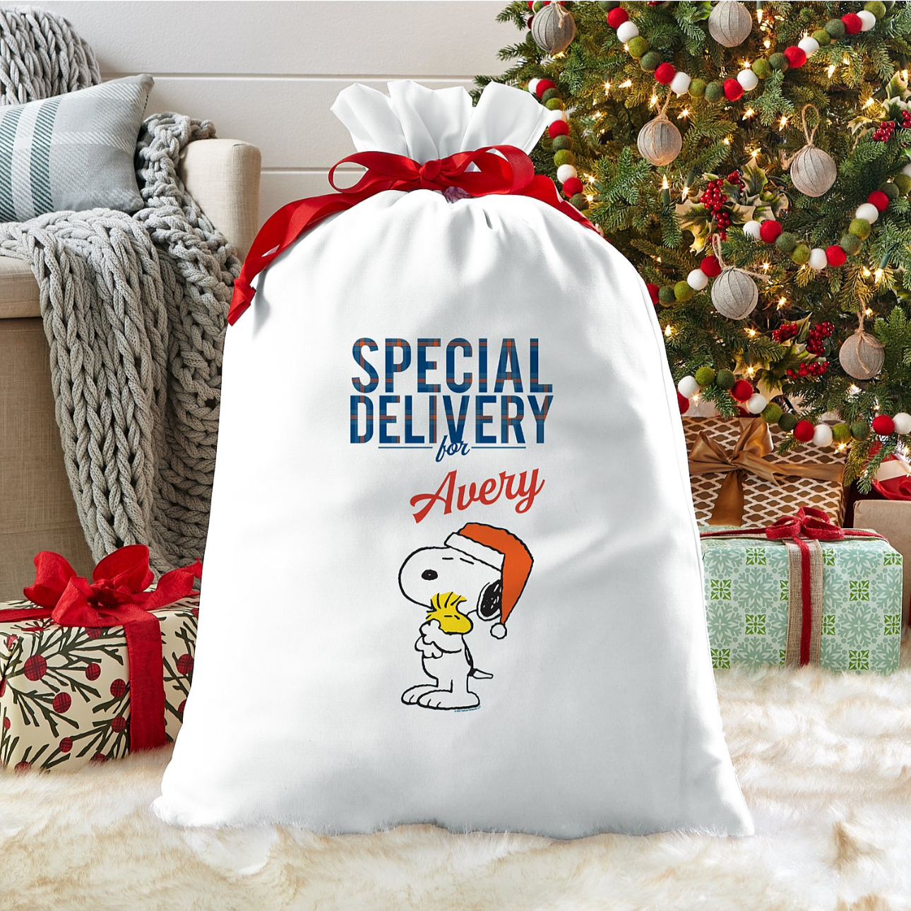 Peanuts Christmas Big Gift Bag