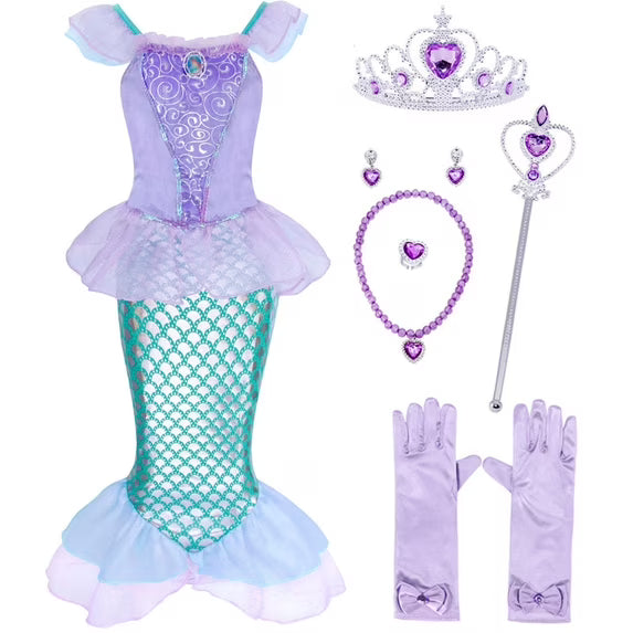 Mermaid Ariel Costume - Fancy Dress Set (JB)