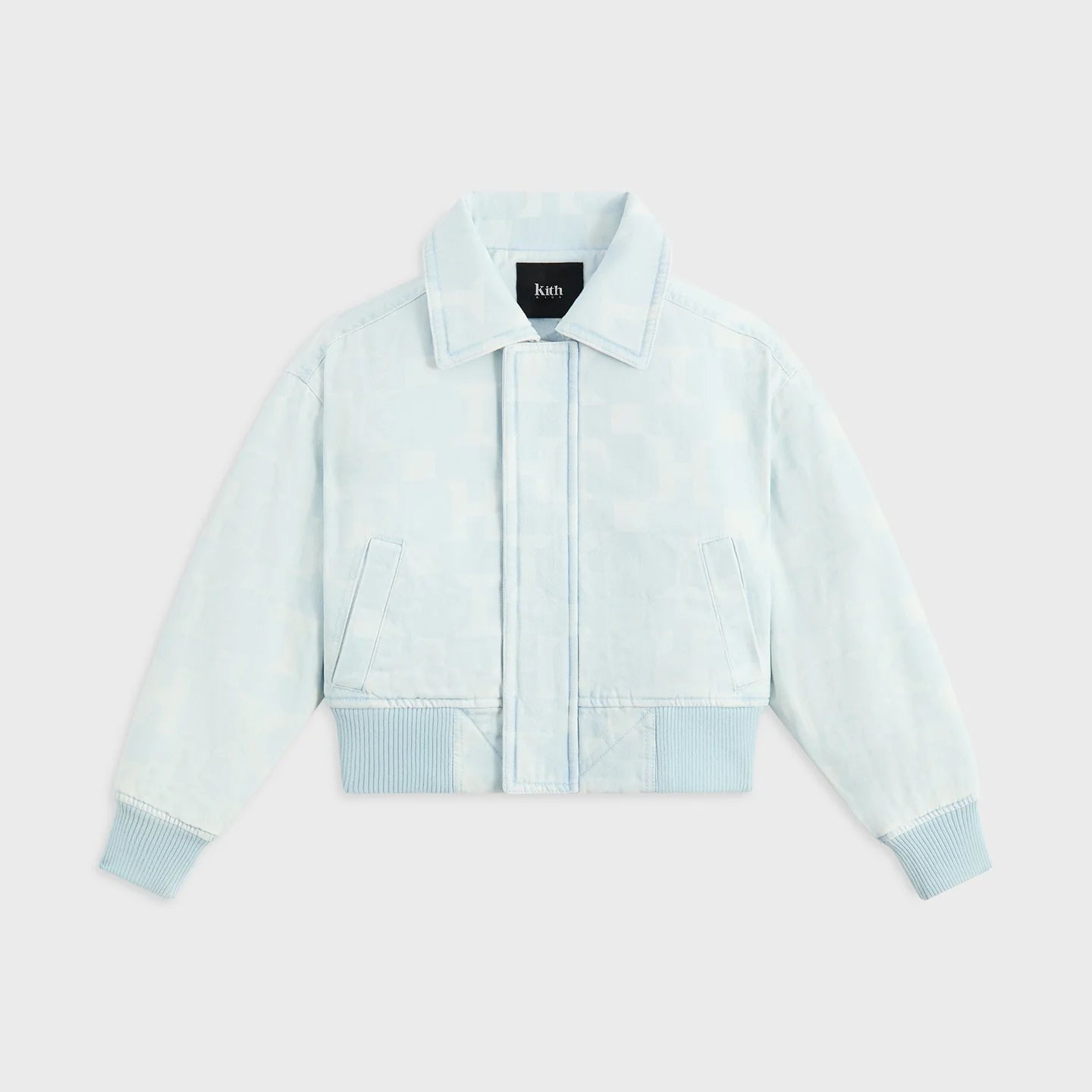 Kith Kids Monogram Denim Bomber Jacket