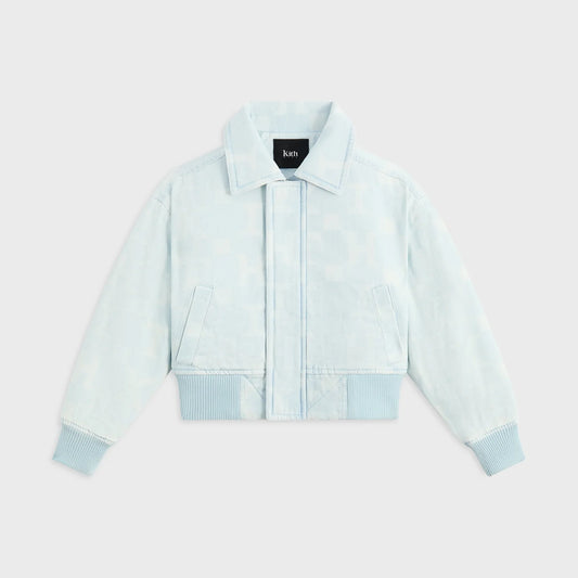 Kith Kids Monogram Denim Bomber Jacket