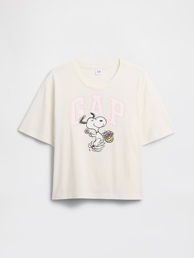 Adult Peanuts Oversized Gap Logo T-Shirt