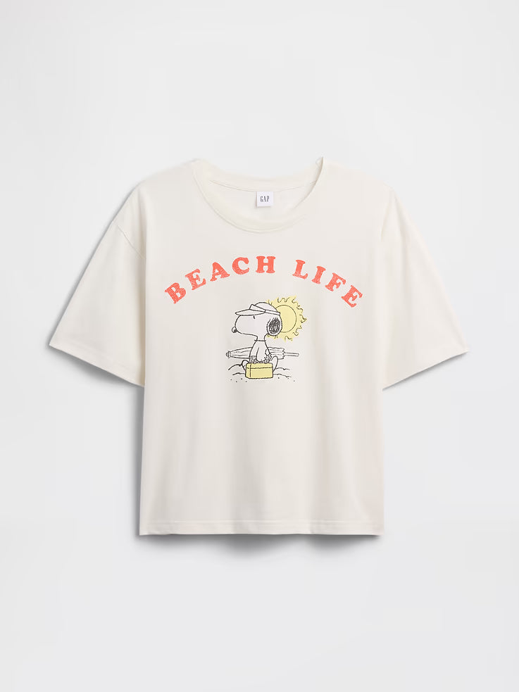 Adult Peanuts Oversized Gap Logo T-Shirt