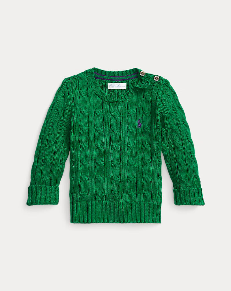 Cable-Knit Cotton Sweater (6 Colors)