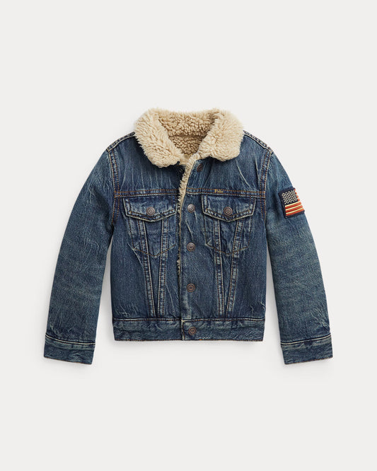 Teddy Fleece–Lined Denim Trucker Jacket