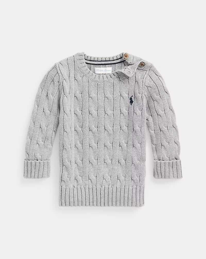 Cable-Knit Cotton Sweater (6 Colors)