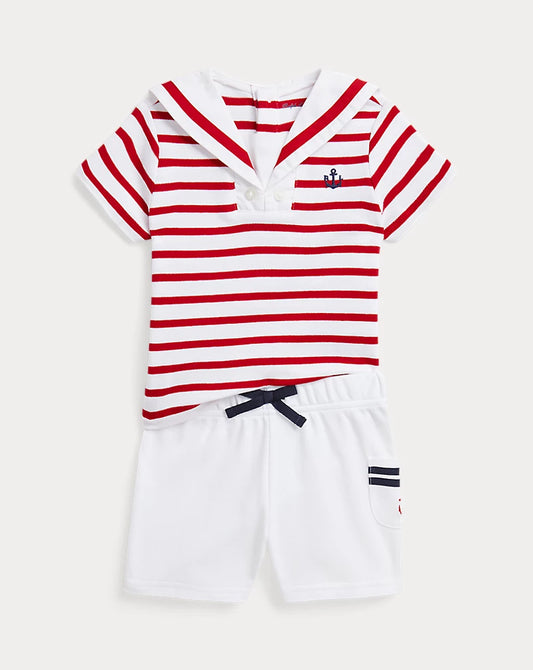 Cotton Interlock Sailor Tee & Short Set