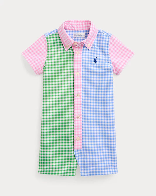 Gingham Cotton Oxford Fun Shortall