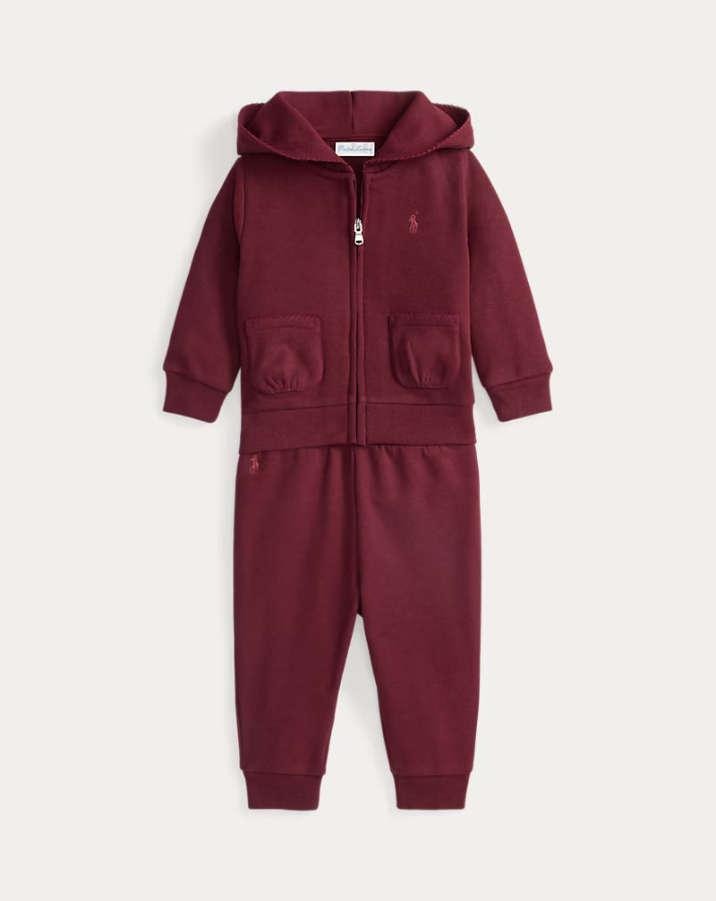 Picot Fleece Hoodie & Jogger Pant Set (2 Colors)