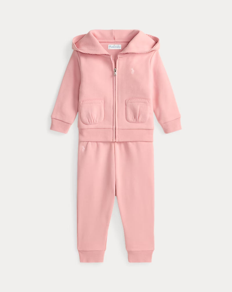 Picot Fleece Hoodie & Jogger Pant Set (2 Colors)