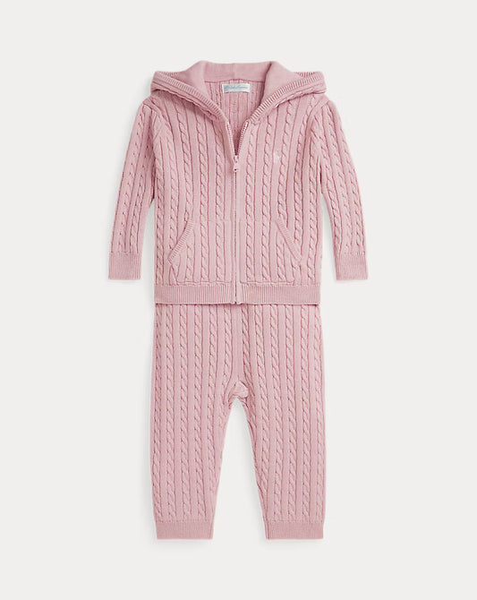 Mini-Cable Full-Zip Hoodie & Pant Set