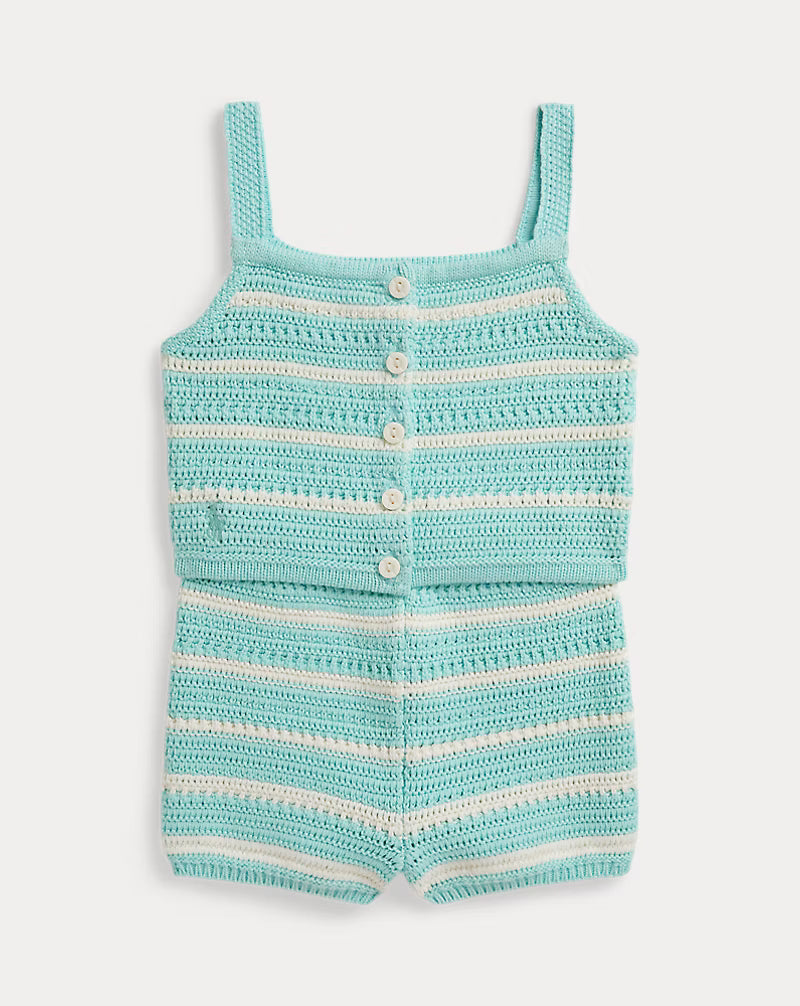 Crocheted Cotton Boxy Top & Short