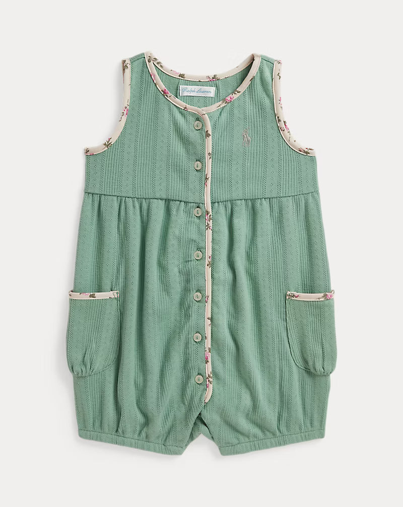 Pointelle Cotton Bubble Shortall