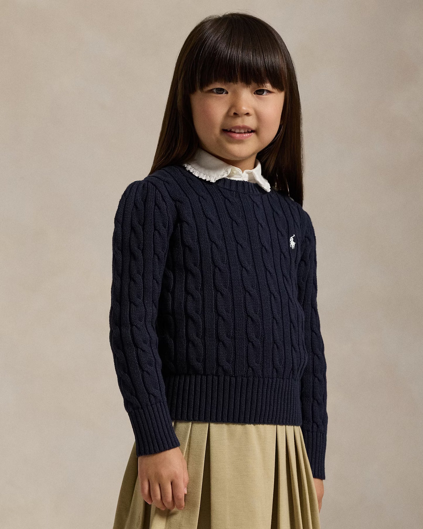 Cable-Knit Cotton Sweater (3 Colors)