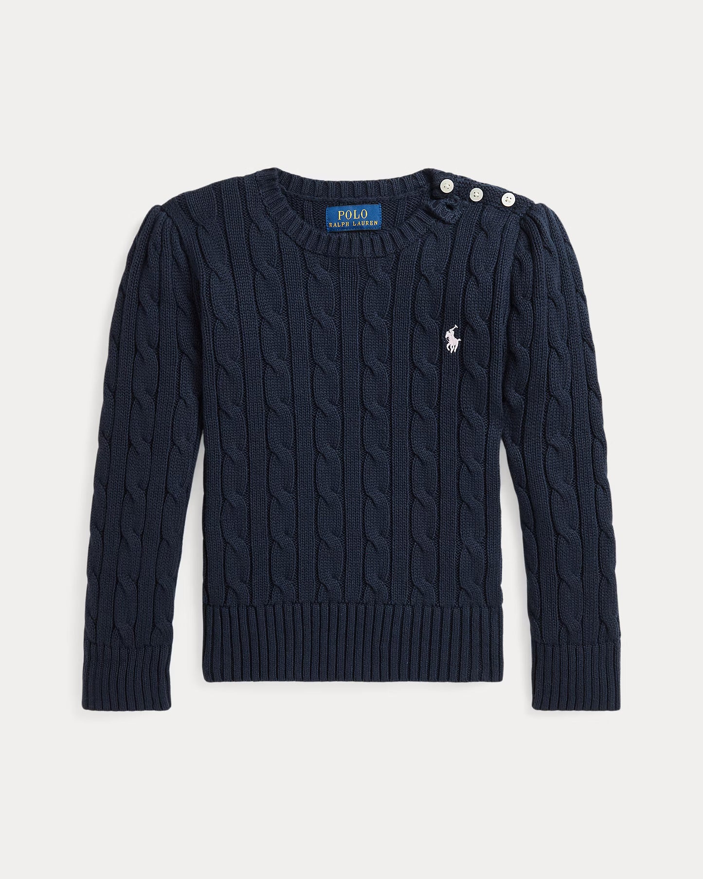 Cable-Knit Cotton Sweater (3 Colors)