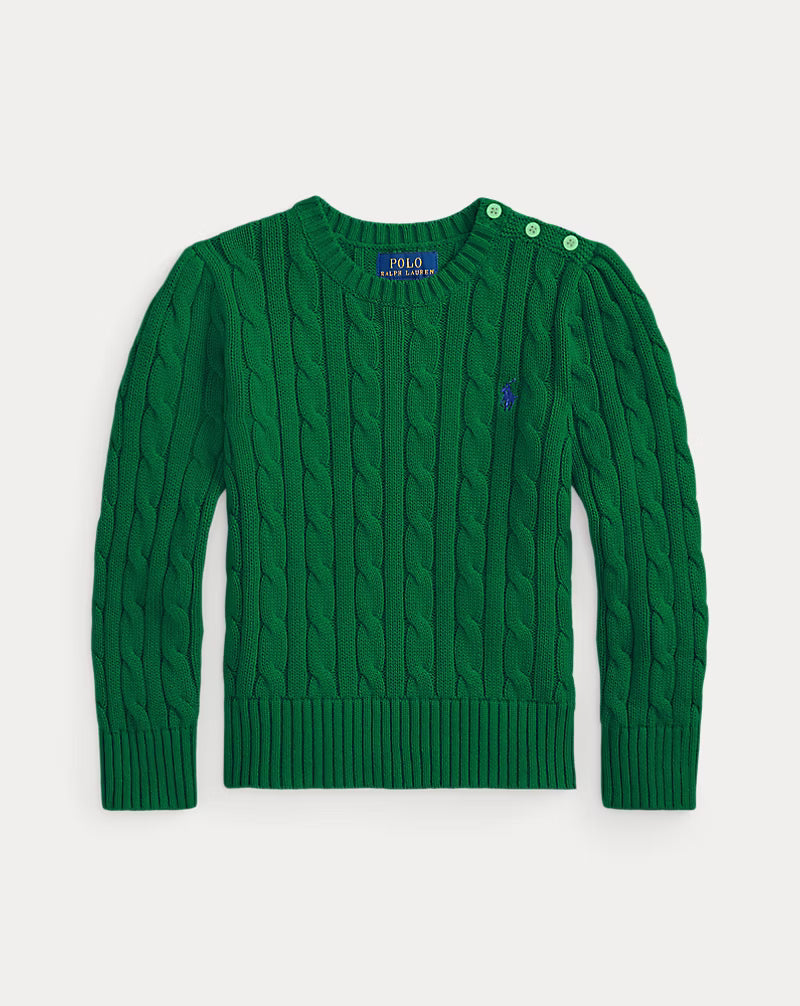 Cable-Knit Cotton Sweater (3 Colors)