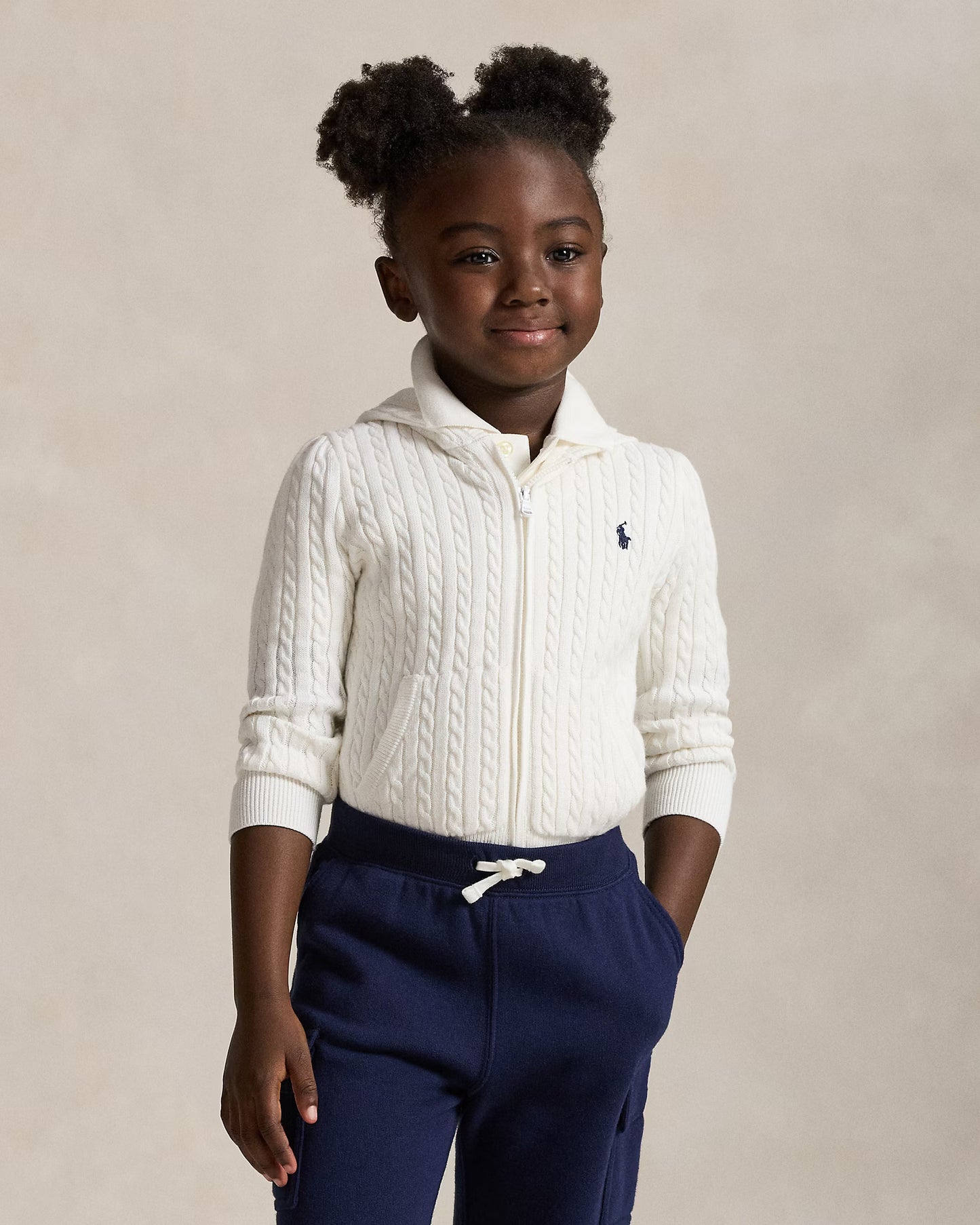 Mini-Cable Cotton Full-Zip Hoodie (3 Colors)