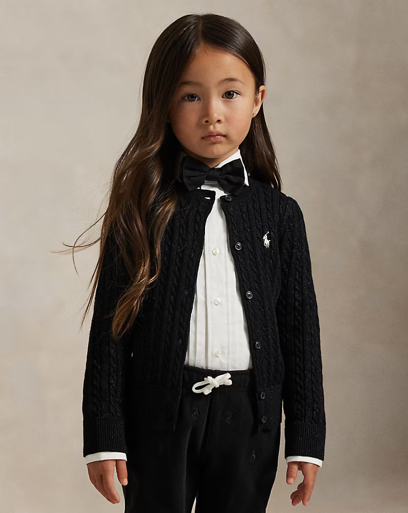 Metallic Mini-Cable Cardigan