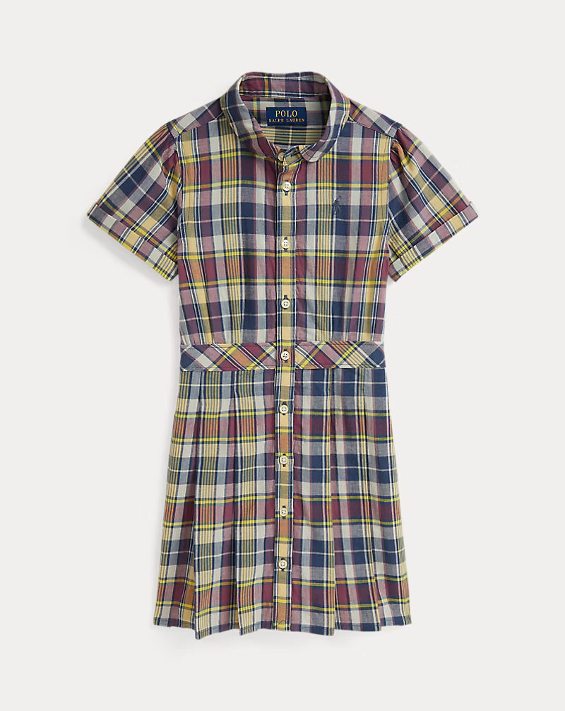Plaid Cotton Shirtdress