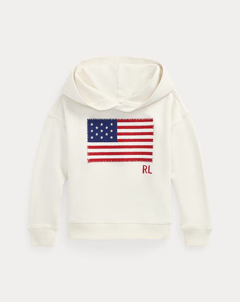 Flag-Appliqué French Terry Hoodie