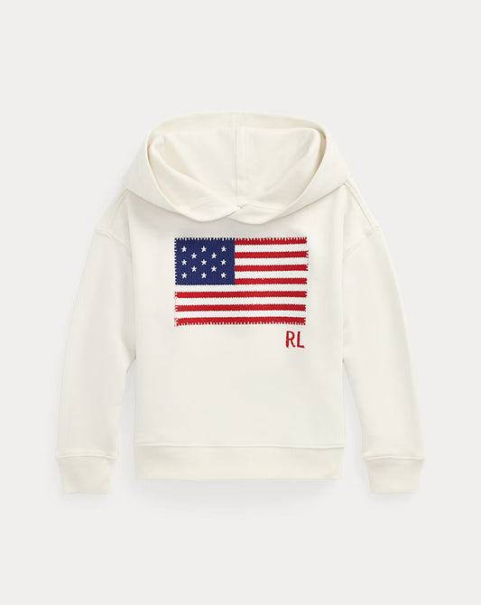 Flag-Appliqué French Terry Hoodie