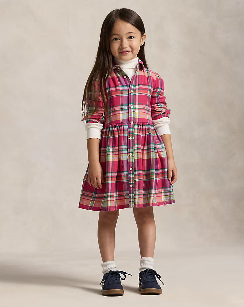 Plaid Cotton Madras Shirtdress