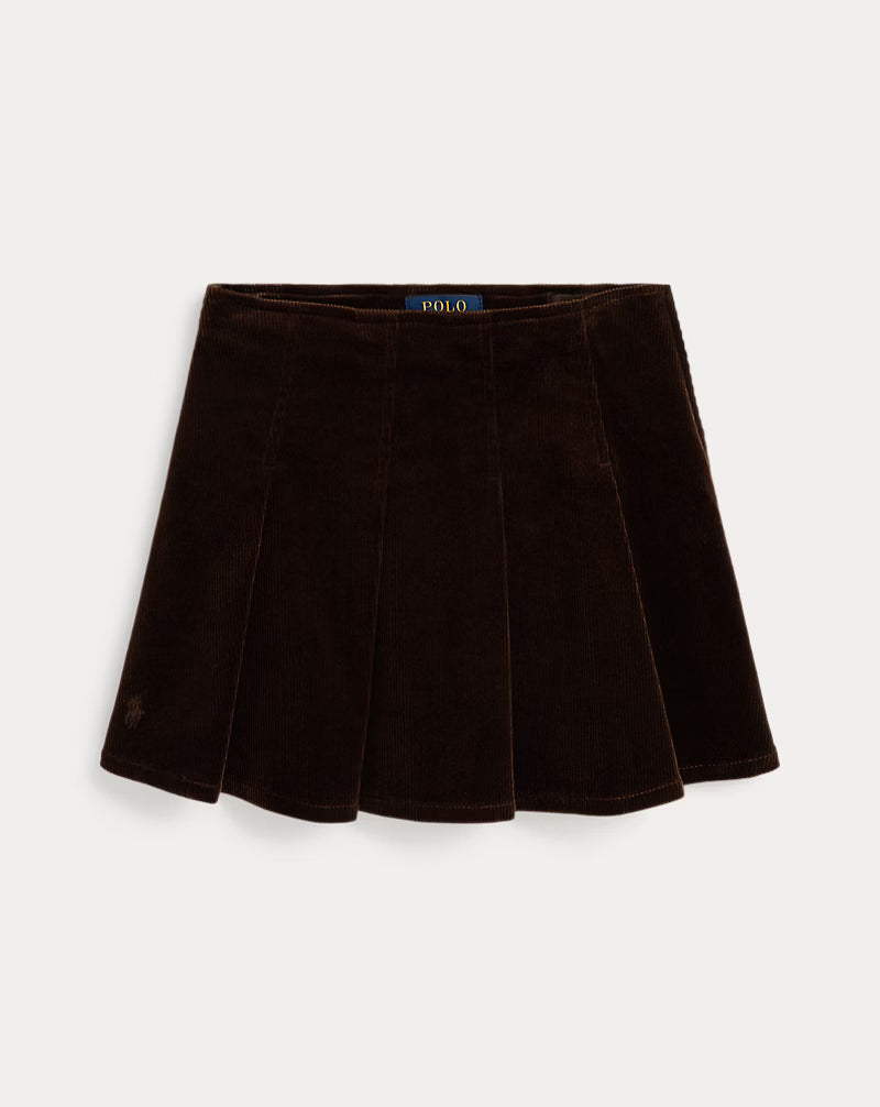 Pleated Corduroy Skirt