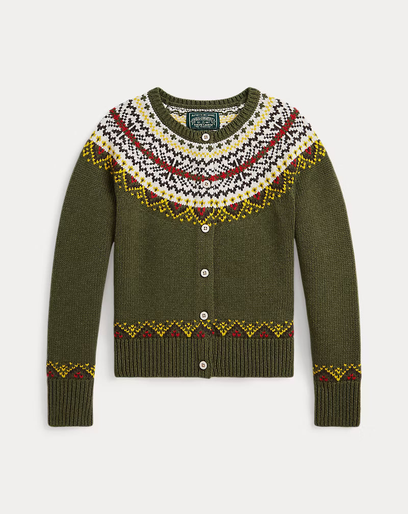 Fair Isle Cotton-Blend Cardigan