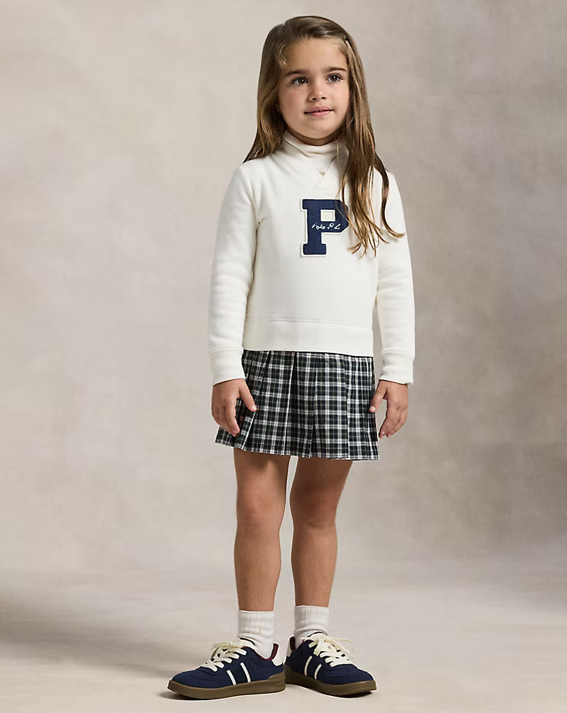 Letterman Fleece Sweatshirt Dress