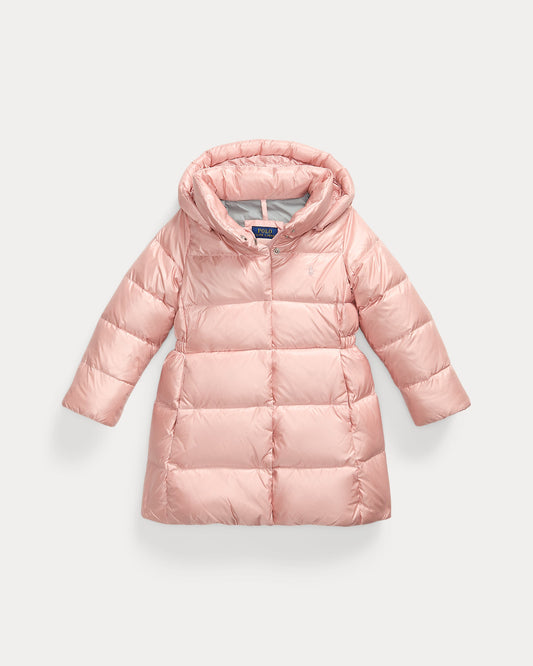 Metallic Down Hooded Long Jacket (2 Colors)