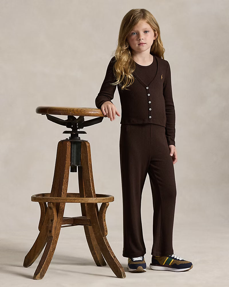 Ribbed Cardigan & Top Set