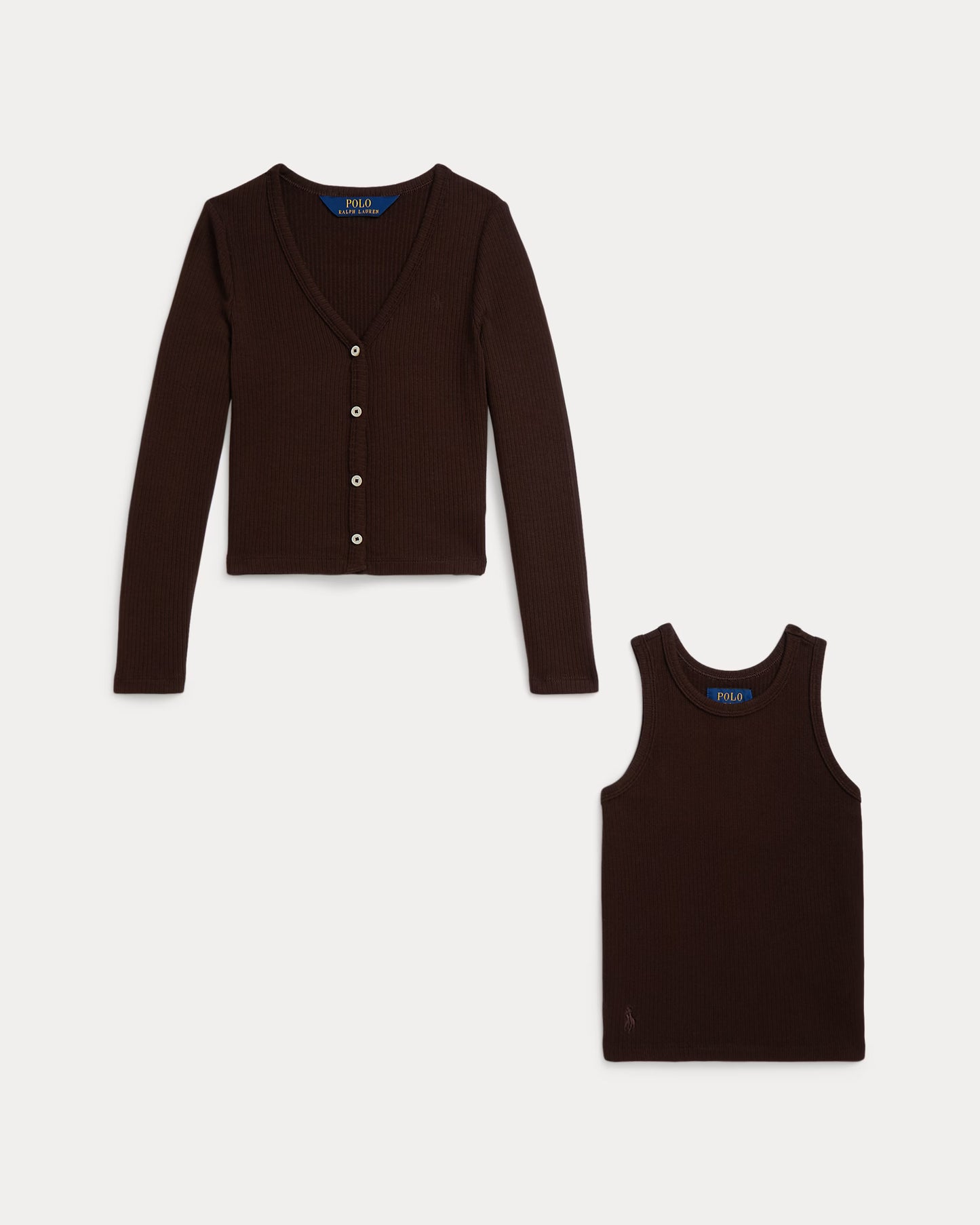 Ribbed Cardigan & Top Set