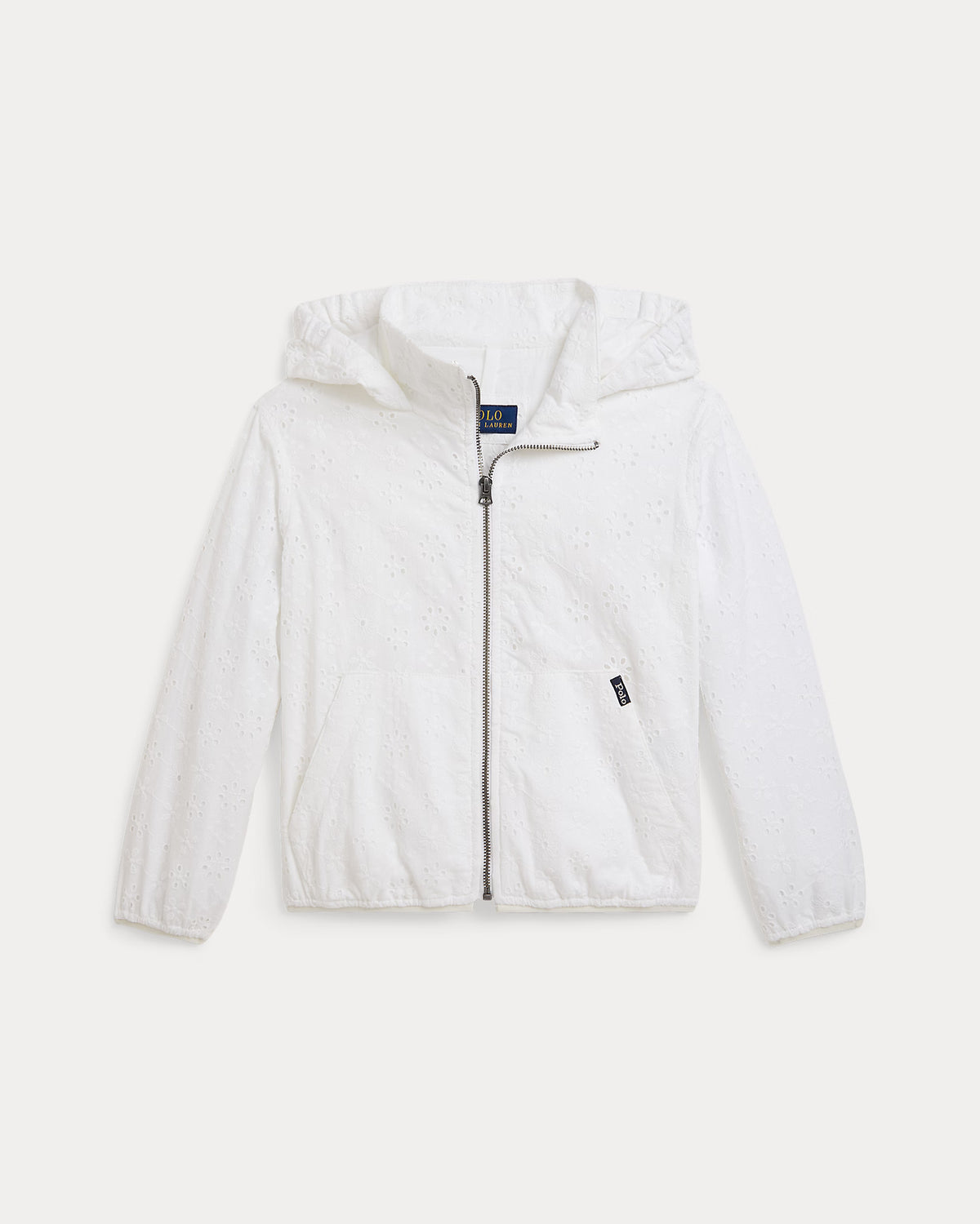 Eyelet Cotton Hooded Jacket