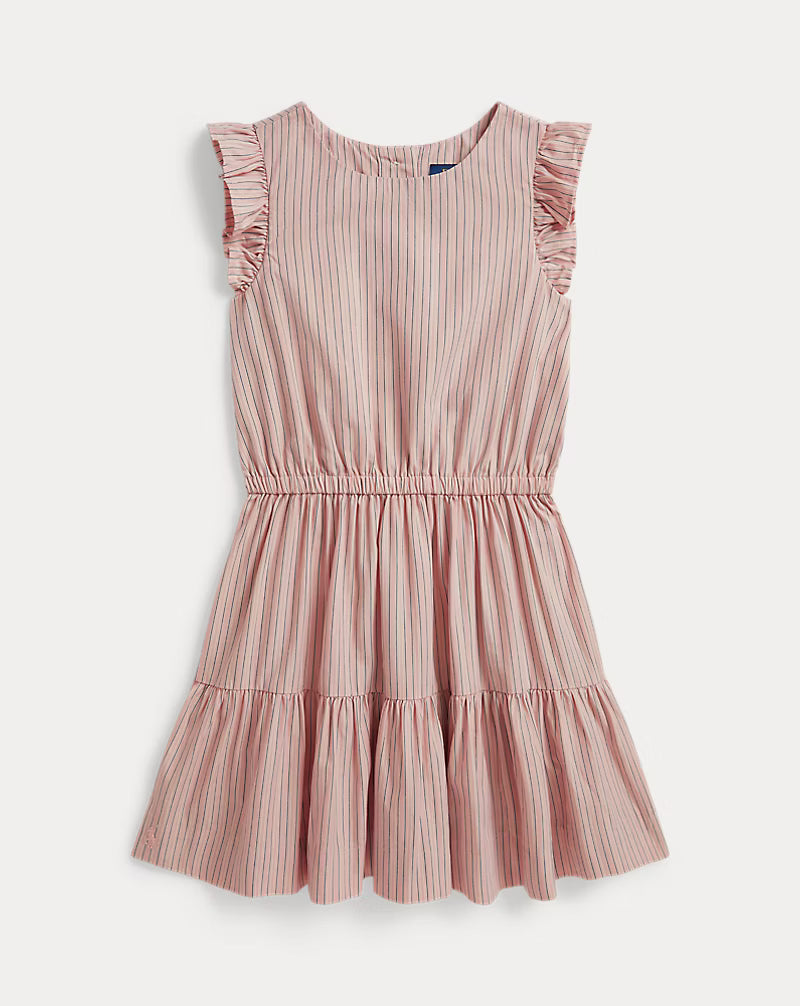 Striped Tiered Cotton Dress