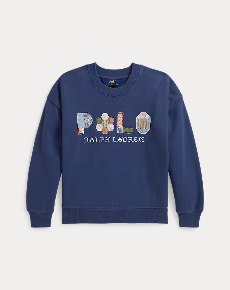 Patchwork-Logo French Terry Sweatshirt