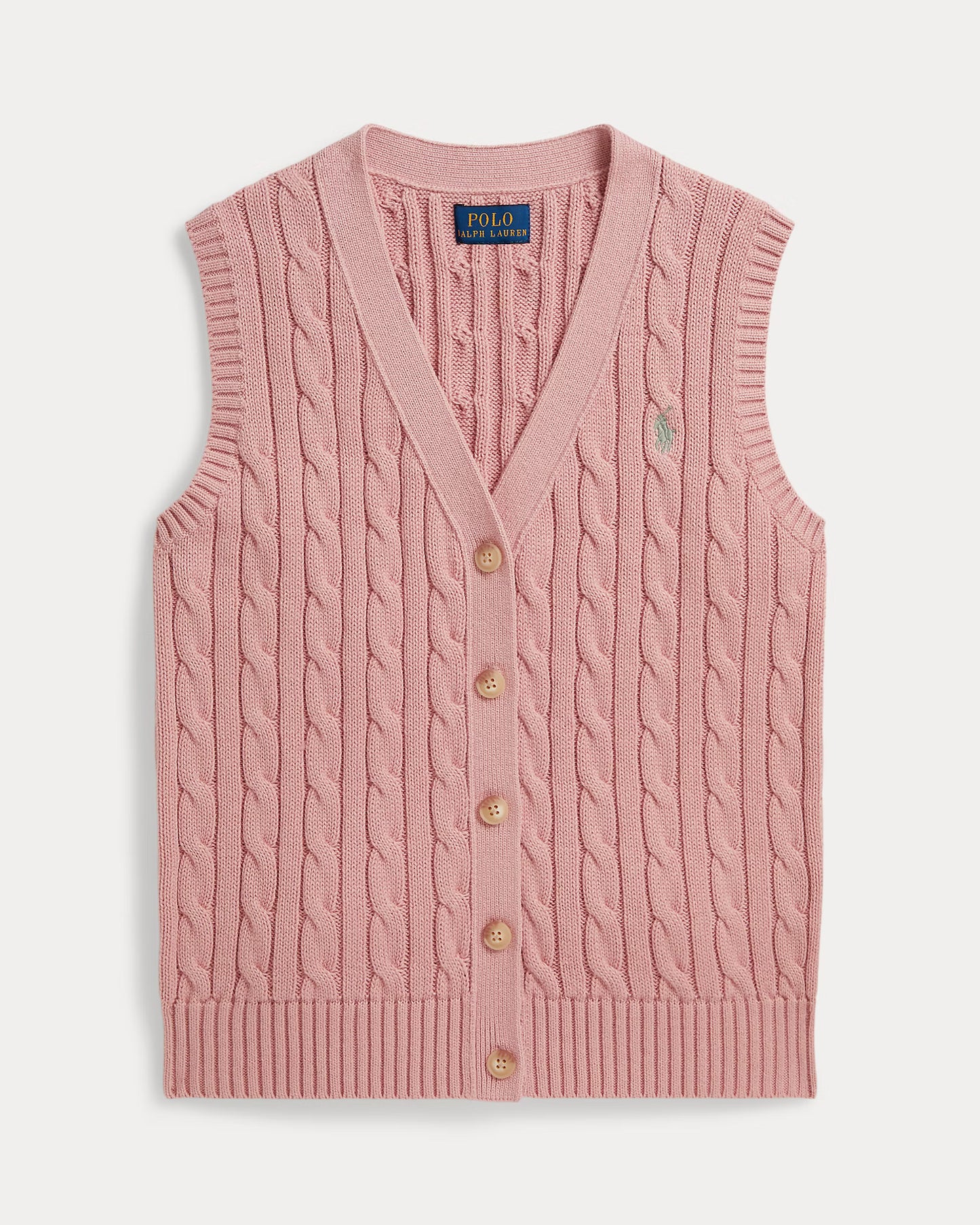 Cable-Knit Cotton Sweater Vest