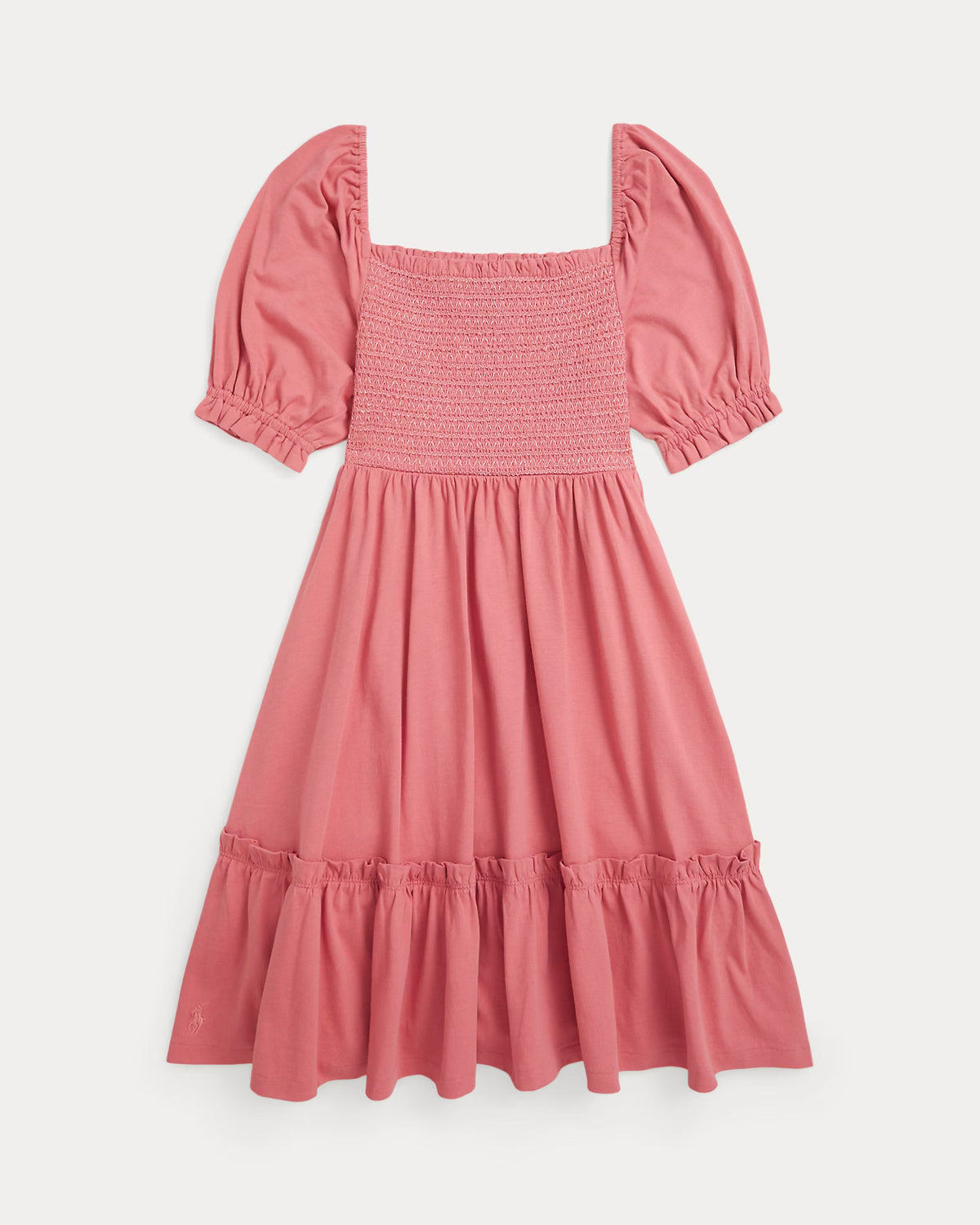Smocked Cotton Jersey Dress
