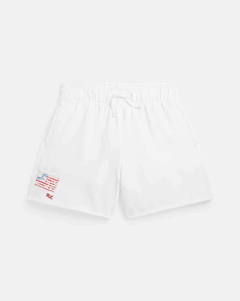 Raw-Hem Terry Flag Short